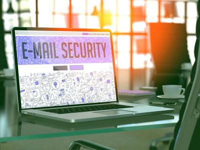 现代工作场所背景下笔记本电脑上的电子邮件安全。