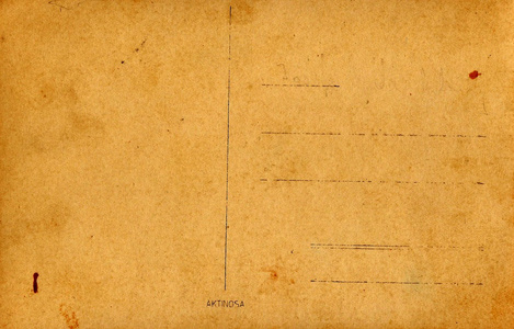 后面的明信片。丰富的污点和纸的详细信息。可以用作背景