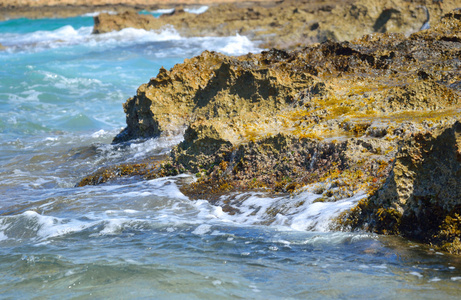 岩石在爱琴海海岸