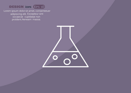 化学瓶简单 web 图标