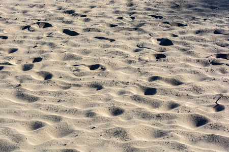 在海滩上的沙子