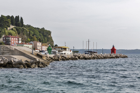Piran 端口。地中海，斯洛文尼亚
