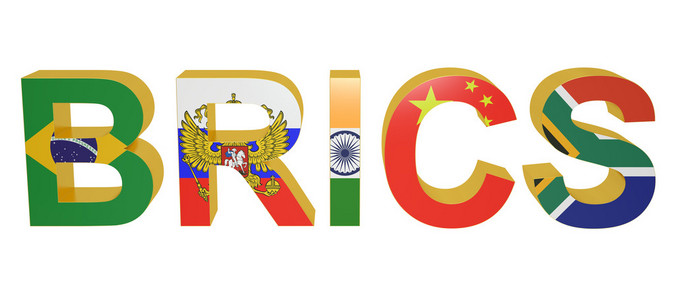 金砖四国概念隔离照片