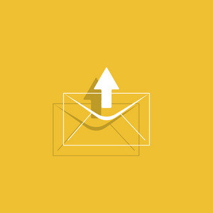 信封邮件标志。平面设计风格