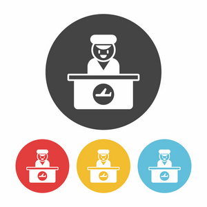 节目征集令信息服务台图标矢量图照片