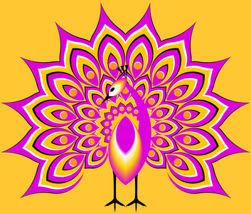 粉红色孔雀图片