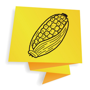 玉米涂鸦矢量图
