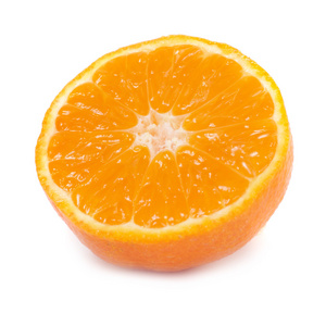 新鲜橘子的一半