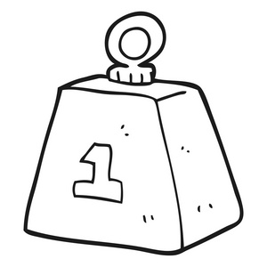 一吨黑色和白色卡通一吨重量照片