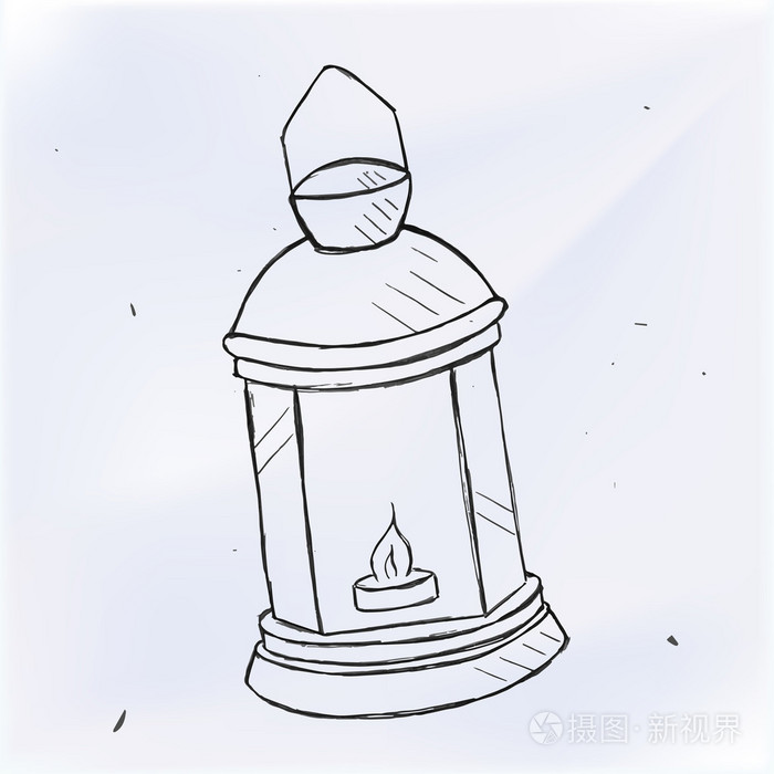 手画的煤油灯