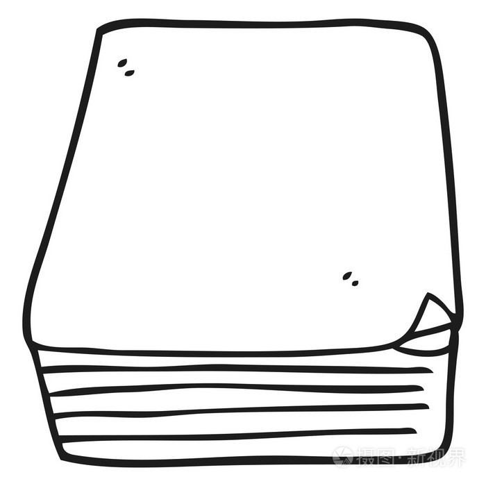 黑色和白色卡通叠纸插画-正版商用图片1mhbsx-摄图新视界