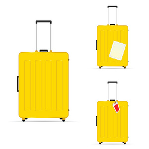旅行行李黄色插图