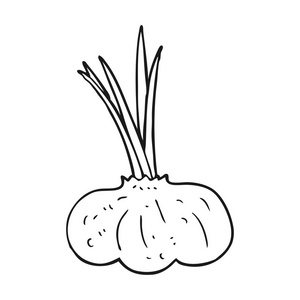 卡通大蒜图片-卡通大蒜素材-卡通大蒜插画-摄图新视界