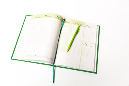 绿色铅笔日历的书