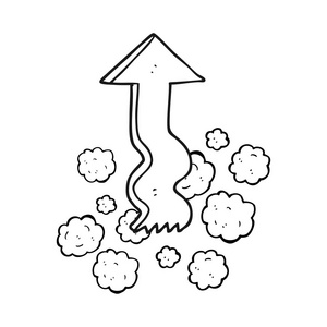 黑色和白色卡通箭头