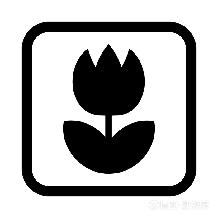 郁金香花矢量图标