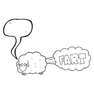 讲话泡泡卡通放屁羊照片