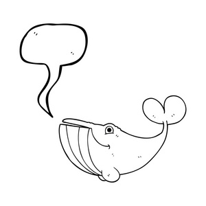 演讲泡沫卡通鲸鱼