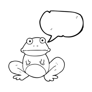演讲泡沫卡通青蛙