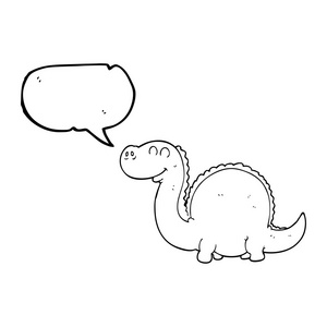 演讲泡沫卡通恐龙