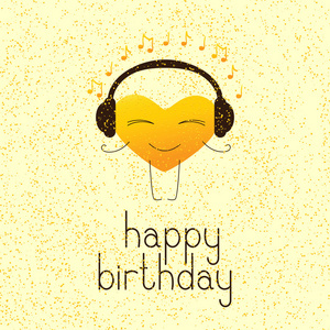 生日快乐贺卡特色音乐的心灵照片