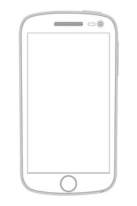 iphone线图轮廓绘图智能手机照片