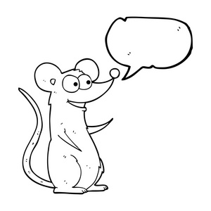 演讲泡沫卡通快乐老鼠