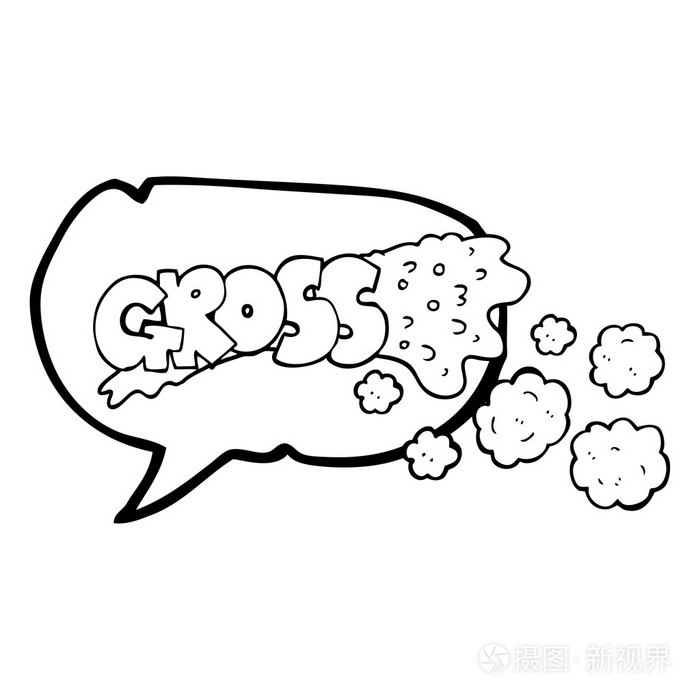 毛讲话泡沫卡通插画-正版商用图片1mhxd2-摄图新视界