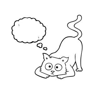 思想泡沫卡通猫