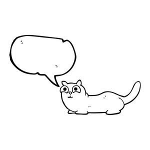 演讲泡沫卡通猫
