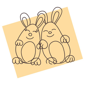两个快乐兔