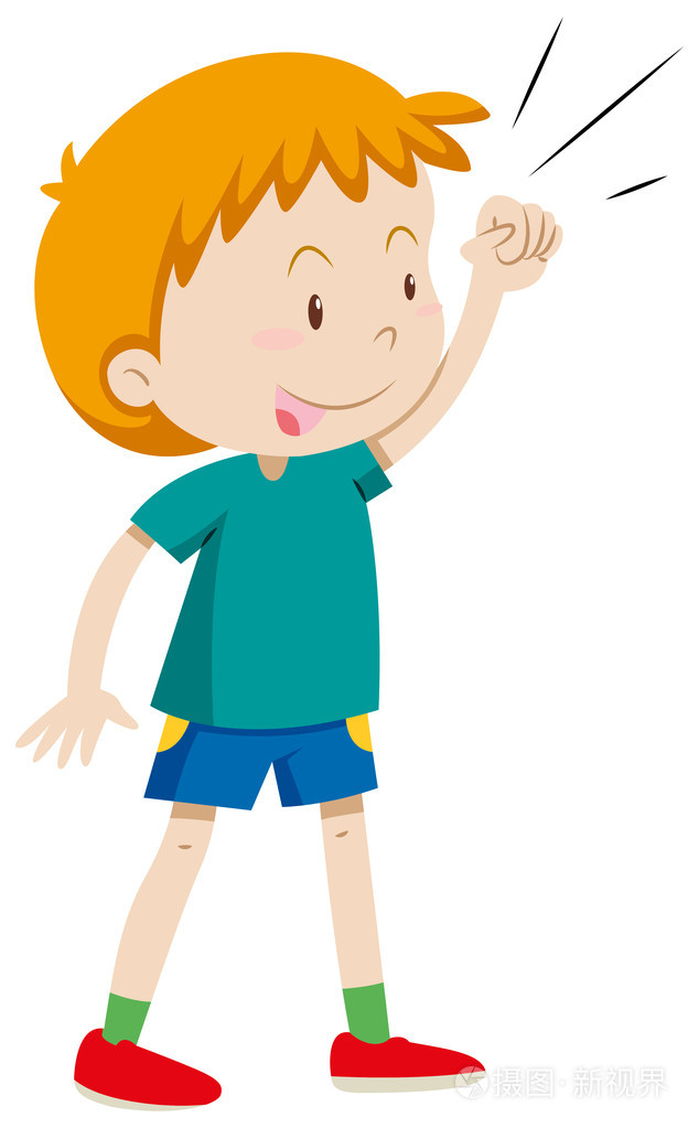 绿色t 恤的小男孩