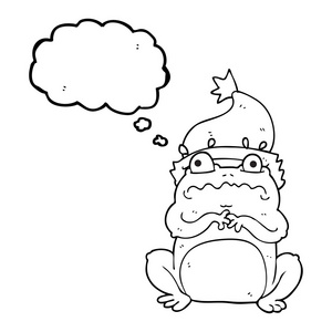想在圣诞帽子泡沫卡通青蛙