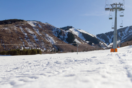 滑雪场滑雪升降机