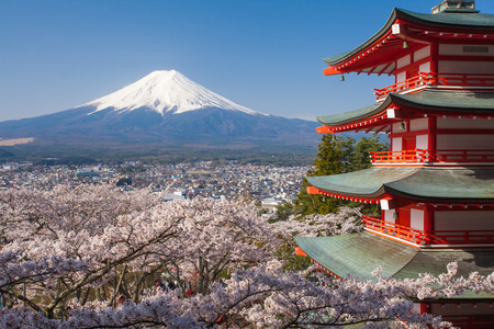 富士山和 Chureito 红塔