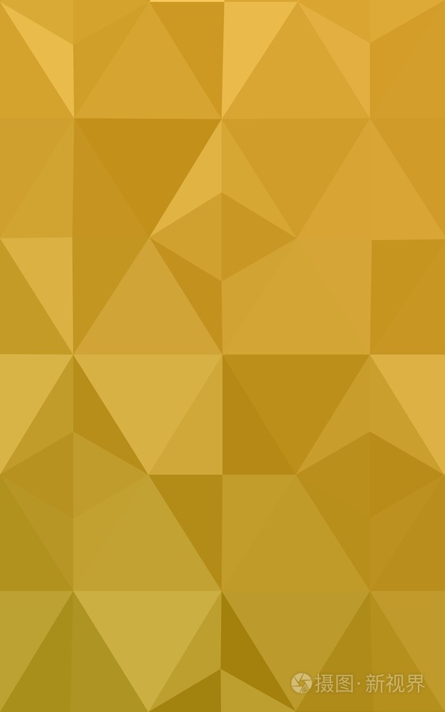 暗黄色的多边形设计模式，三角形和梯度的折纸样式组成的