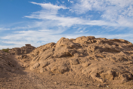在埃及沙漠中的岩石
