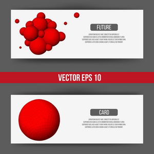 Eps 10 矢量图。抽象的 3d 背景与几何设计元素。矢量设计风格的名片 信头 小册子，横幅