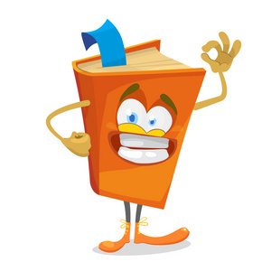 橙色的开朗漫画书照片