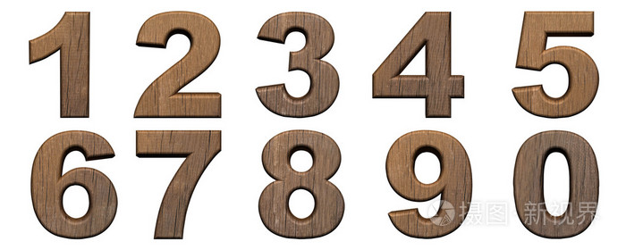 一组木 3d 数字照片-正版商用图片1mij9d-摄图新视界