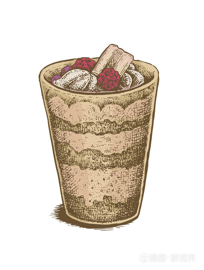 彩色手绘的复古风格矢量图的冰插画-正版商用图片1mijro-摄图新视界