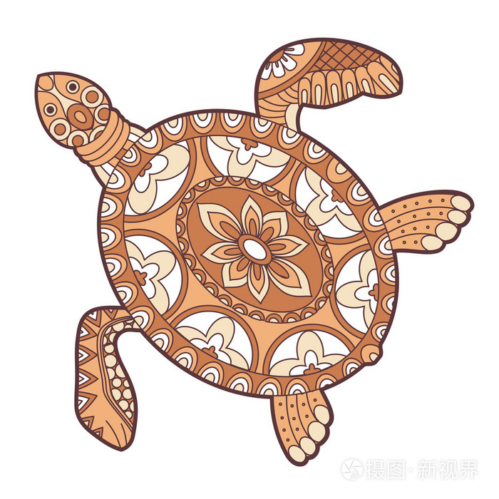 海龟装饰矢量图