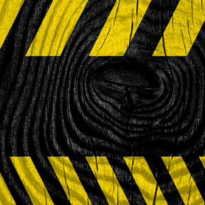 黑色和黄色的危害条纹