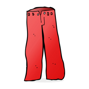 卡通红色的裤子