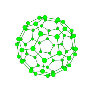 分子的结构，在一个球体的形式