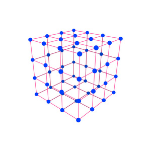 分子格的多维数据集形式。矢量图