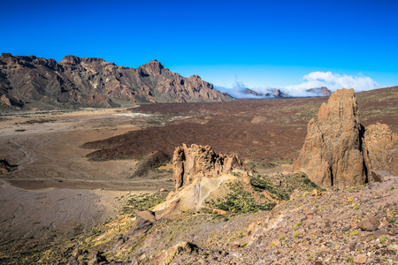 泰德火山国家公园罗克斯 de 加西亚在特内里费在金丝雀 islan