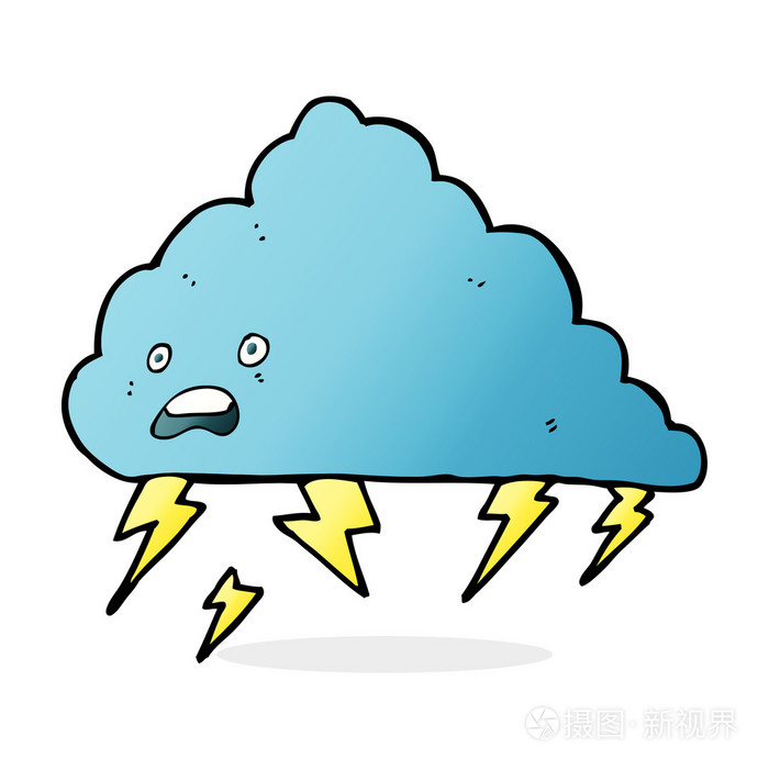 雷云的卡通插图插画-正版商用图片1mit2r-摄图新视界