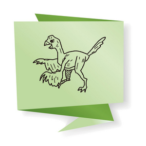 恐龙的涂鸦矢量图