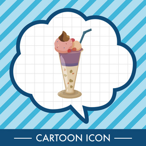 冰激淋卡通主题元素